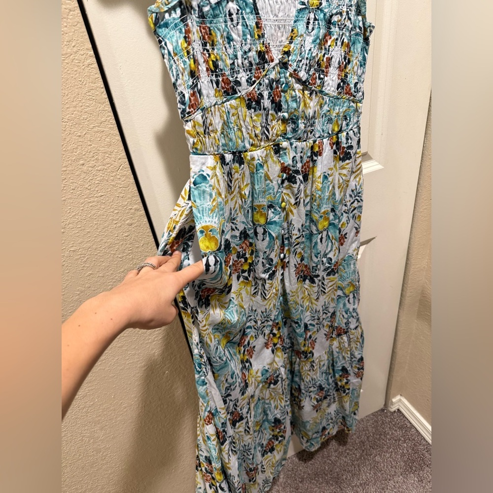 Anthropologie The Peregrine Midi Dress Smocked , size Small - Picture 12 of 13
